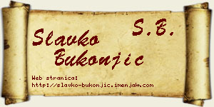 Slavko Bukonjić vizit kartica
